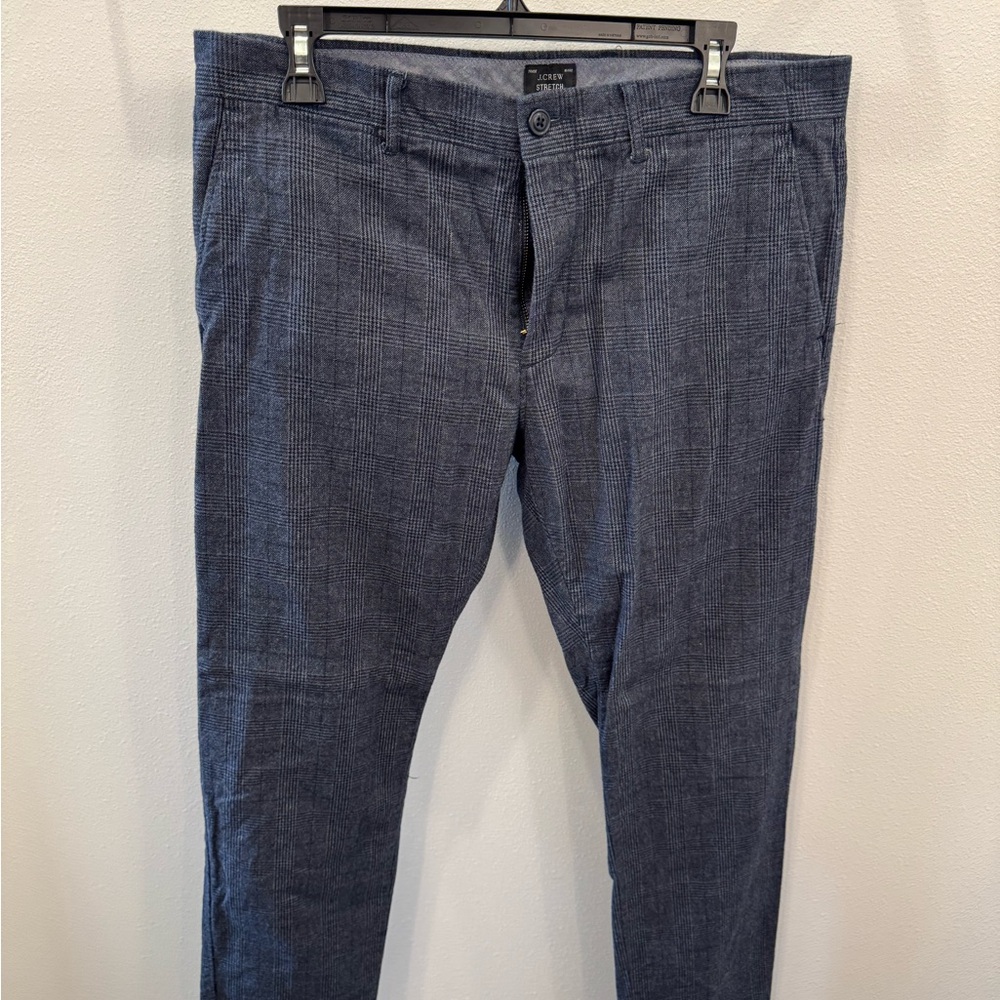 J. Crew Navy checkered 484 Pants